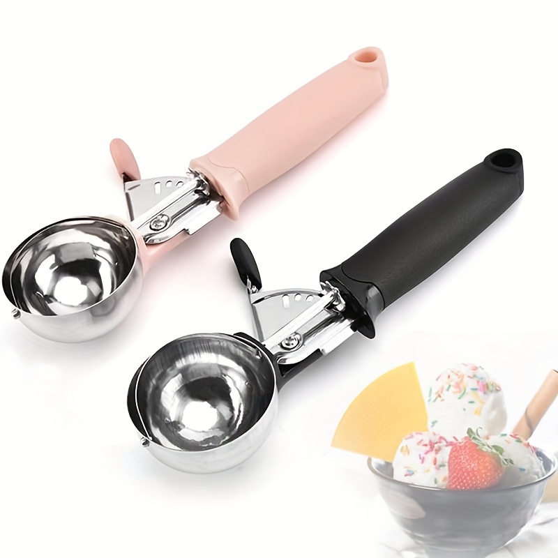 Premium Stainless Steel Ice Cream Scoop with Trigger Fruit Scoop Perfect  for Frozen Yogurt Sundae Ice