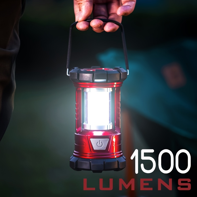 Lantern Camping Lantern, Battery Powered LED with 1500LM, 4 Light