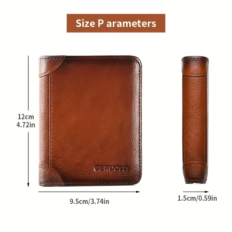 Mens 1 Fold Leather Wallet