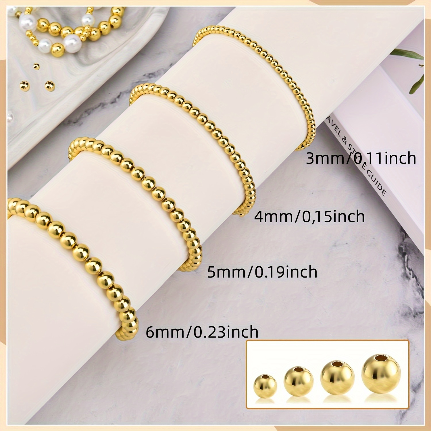 Golden Plated Plastic Seed Gasket Bulk Beads For Jewelry - Temu