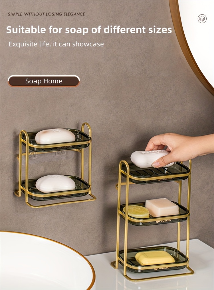 Creative Soap Dish 2/3 tier Soap Tray Soap Holder For - Temu