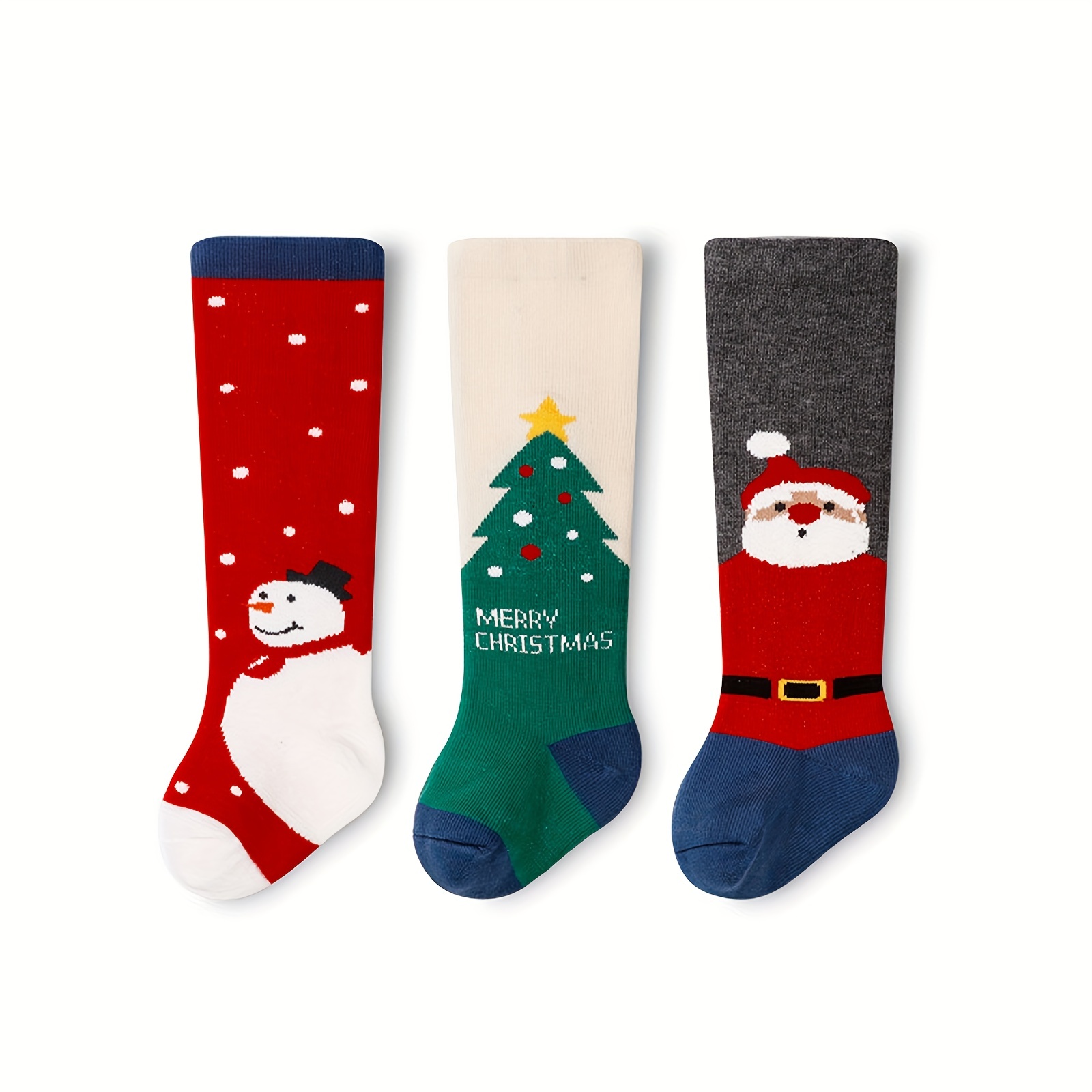 Calcetines de Navidad para niños, 5 pares de calcetines unisex de Navidad,  calcetines de algodón divertidos de invierno, regalo de Navidad para niños