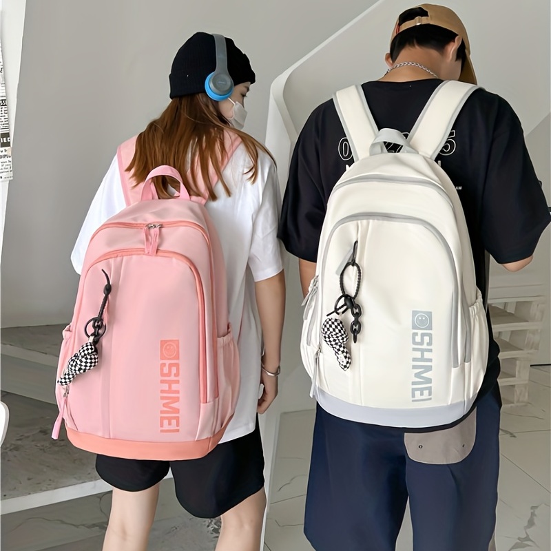 Colorblock Travel Backpack, Large Capacity Preppy College School Bookbag,  Casual Travel Daypack Knapsack For Students Girls - Temu