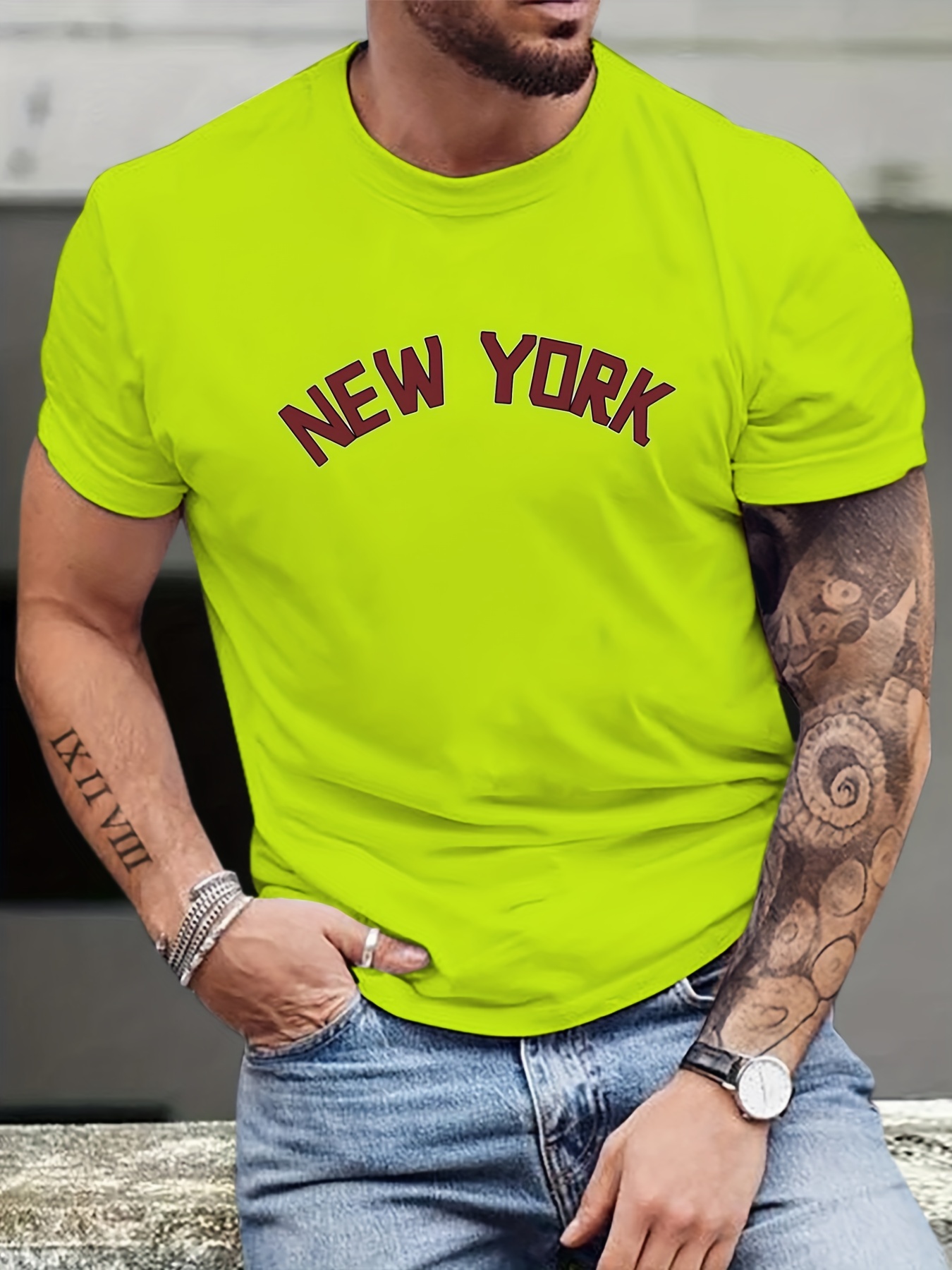 Camisetas Sin Mangas Hombres Singlet Estampado 'new York - Temu Mexico