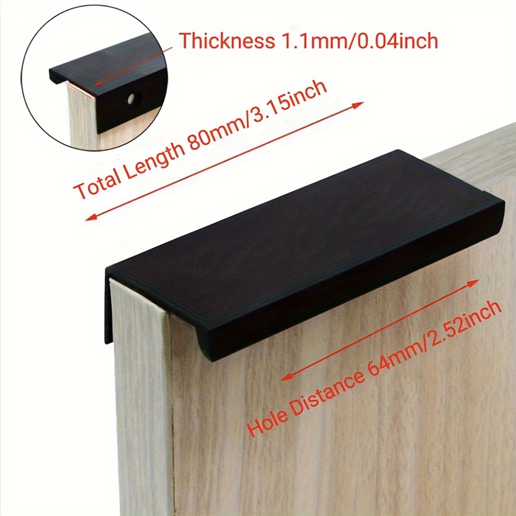 Finger Pulls for Cabinets Edge Pulls Finger Cabinet Pulls Concealed Handles  for Kitchen Drawer Finger Edge Pull Tab Handle 100cm : : Tools &  Home Improvement