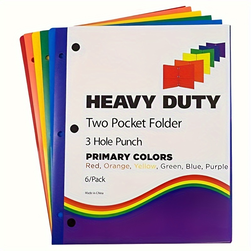Order Orange Plastic Heavy Duty 3 Hole Punch Folders