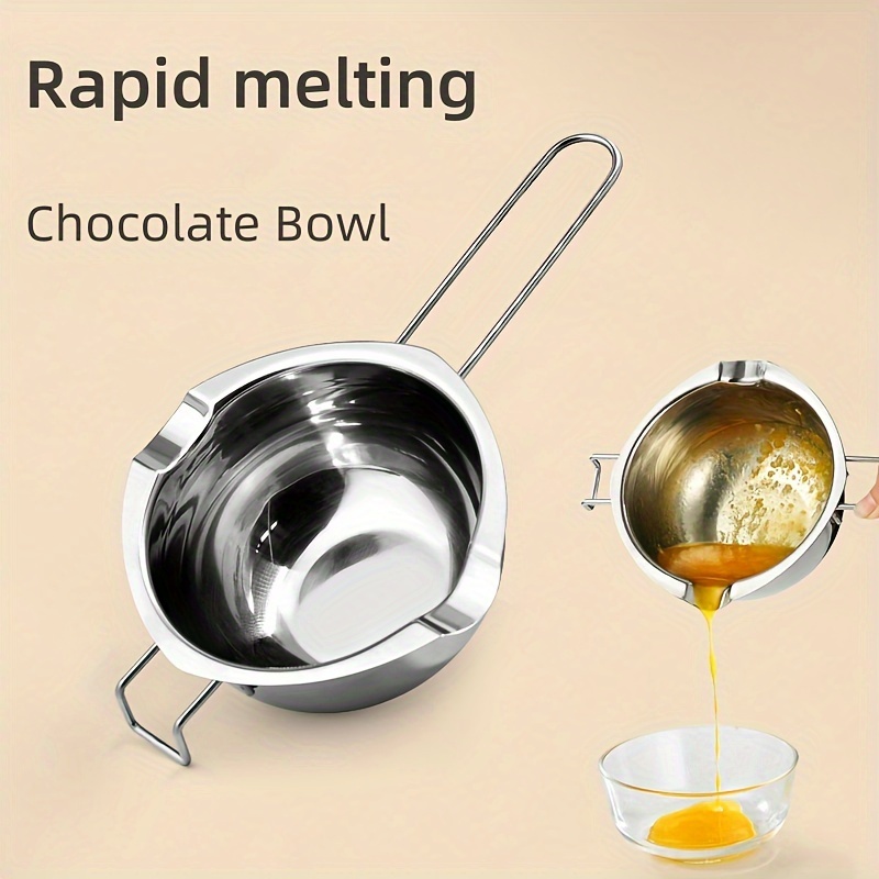 1 Set Double Boiler Pot Stainless Steel Chocolate Melting Pot Furnace  Heated with Handle Baking Tool for Melting Chocolate, Candy and Candle  Making
