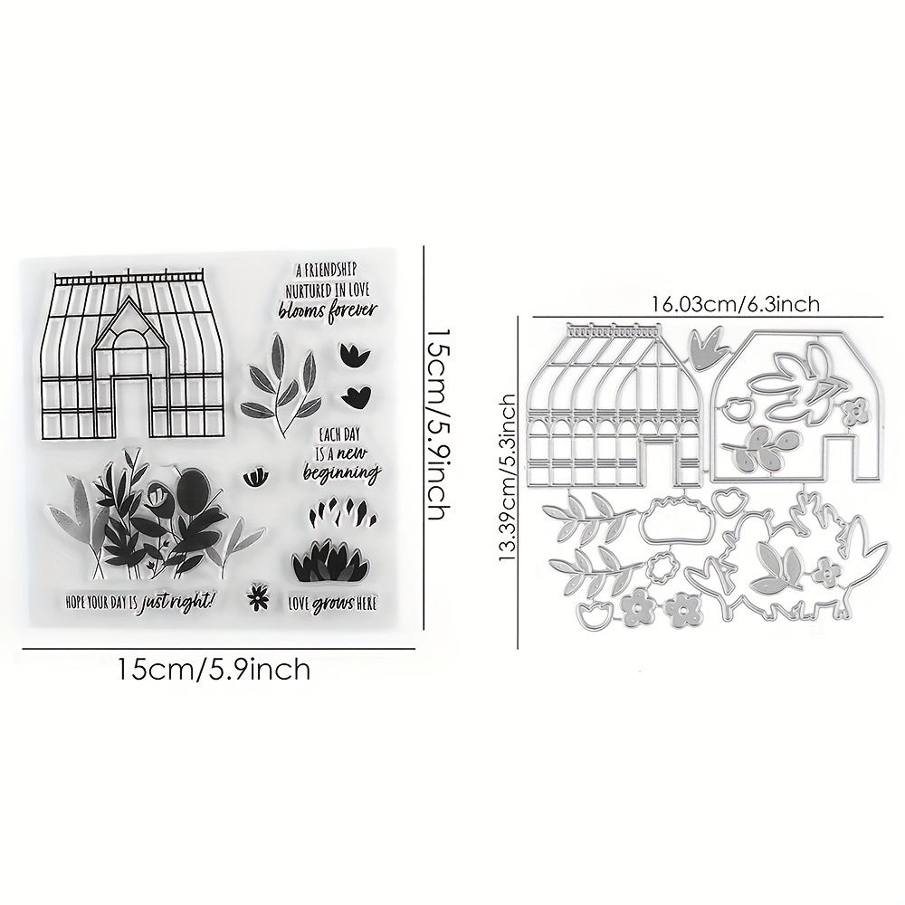 Transparent Stamp And Cutting Dies Set For Diy Scrapbooking - Temu