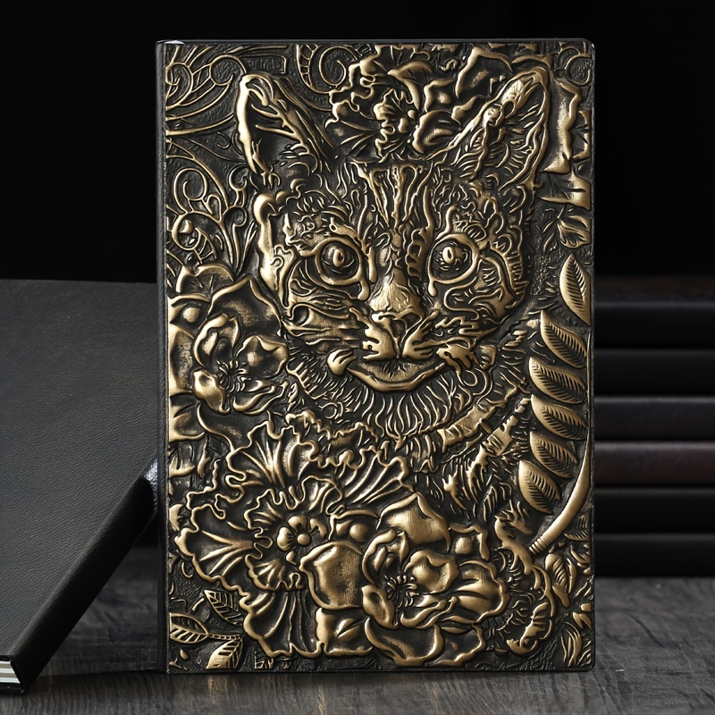 1pc cat star man a5 hardbound retro notebook journal notepad details 0