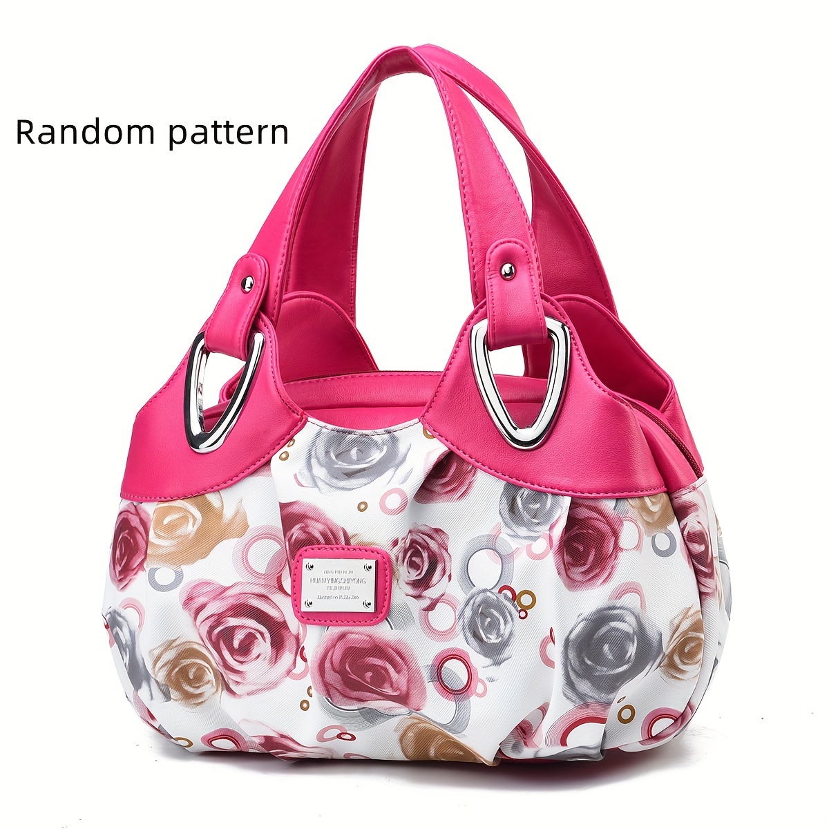 Large pink outlet handbags