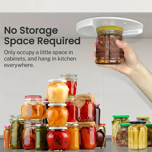 Under Cabinet Anti-Slip Round Can Opener Counter Opening Bottle Jar Caps  Kitchen