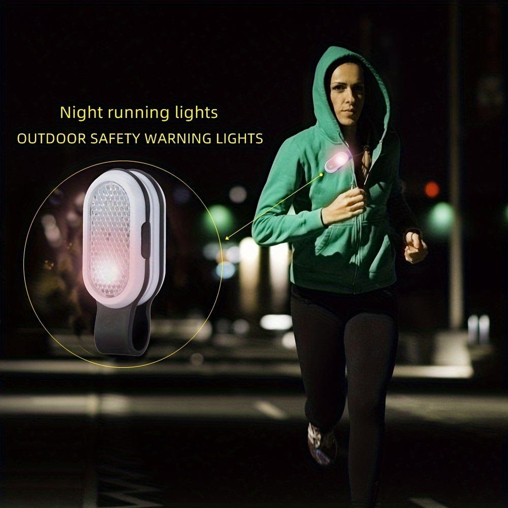 Outdoor Night Clip on Running Lights Reflective USB Rechargeable LED Light  Lightweight Plastic Safety Light Running Accessories for Jogging Hiking  Camping Running Gear Dog Walking (1 Pack)