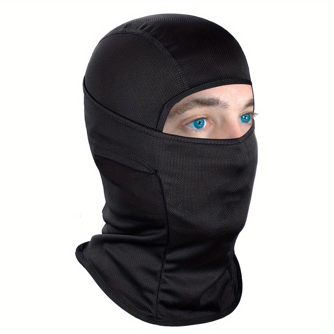 1pc UV Protection Balaclava, Moisture Wicking Motorcycle Head Cover Face Mask for Outdoor Sports Cycling,Temu