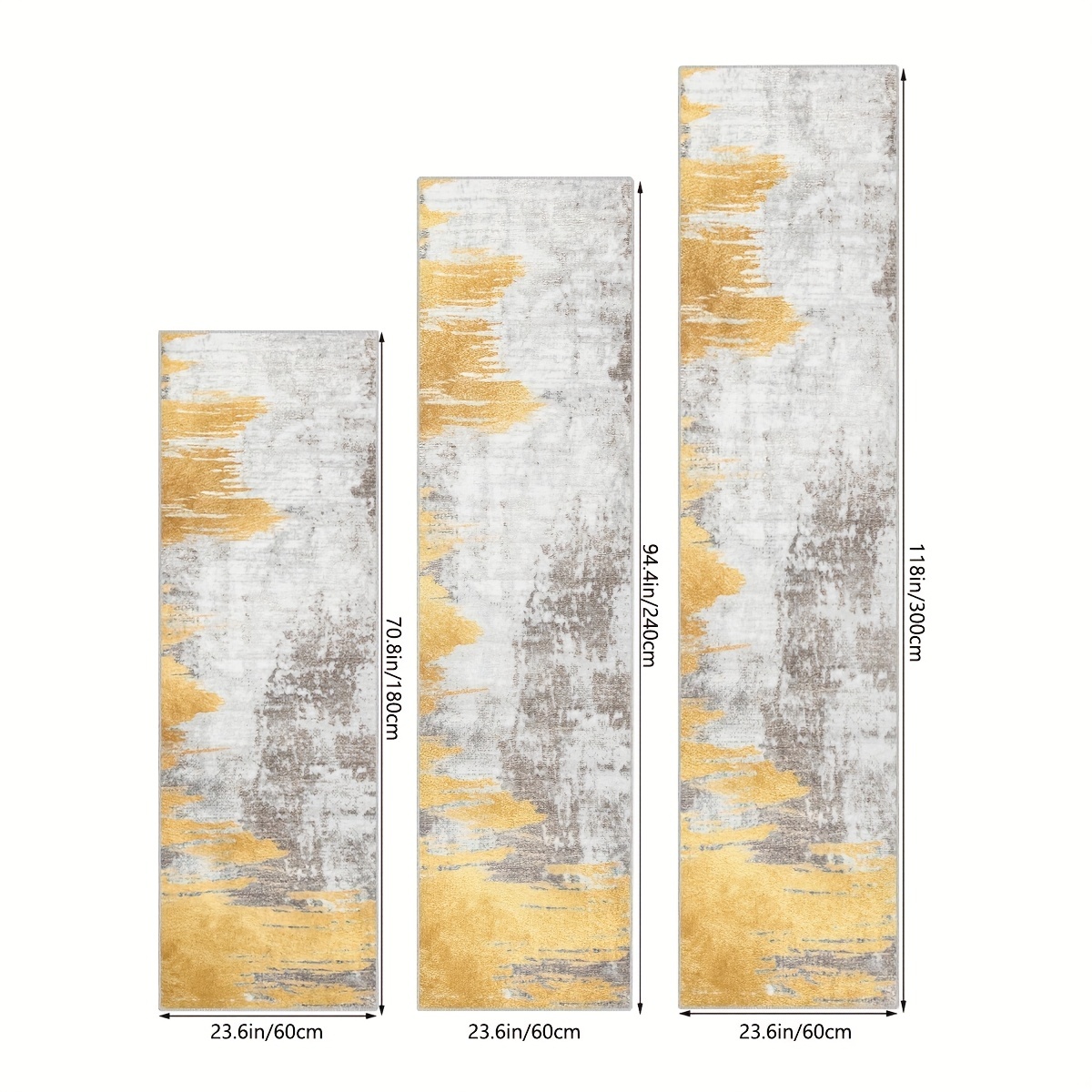 Soft Non Slip Kitchen Rug 2'x10' Runner for Hardwood Floors
