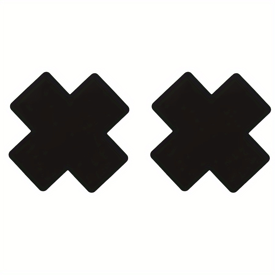 Black cross satin pasties