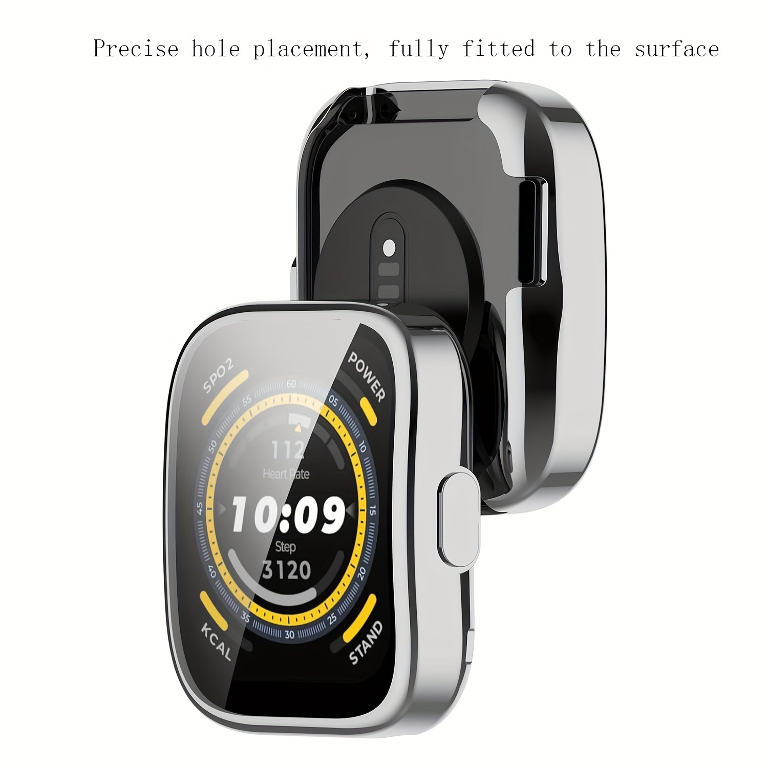 Case for Amazfit Bip 5 Smartwatch, Soft TPU Plated Bumper Full Face Cover Protective Case Accessories for Amazfit Bip 5 Men Women,Temu