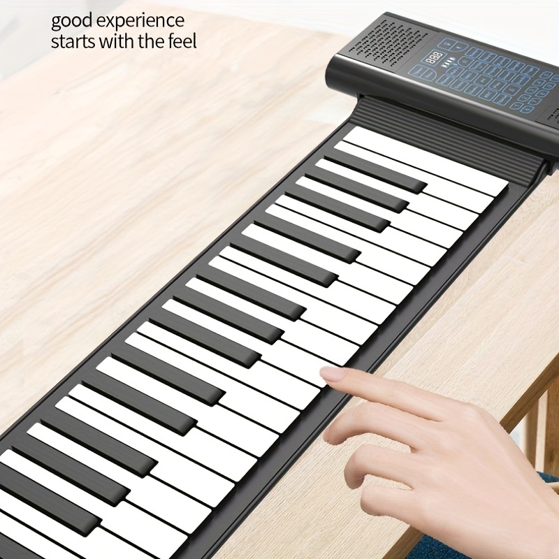 Piano enroulable 61 touches, piano portable électronique à rouleaux