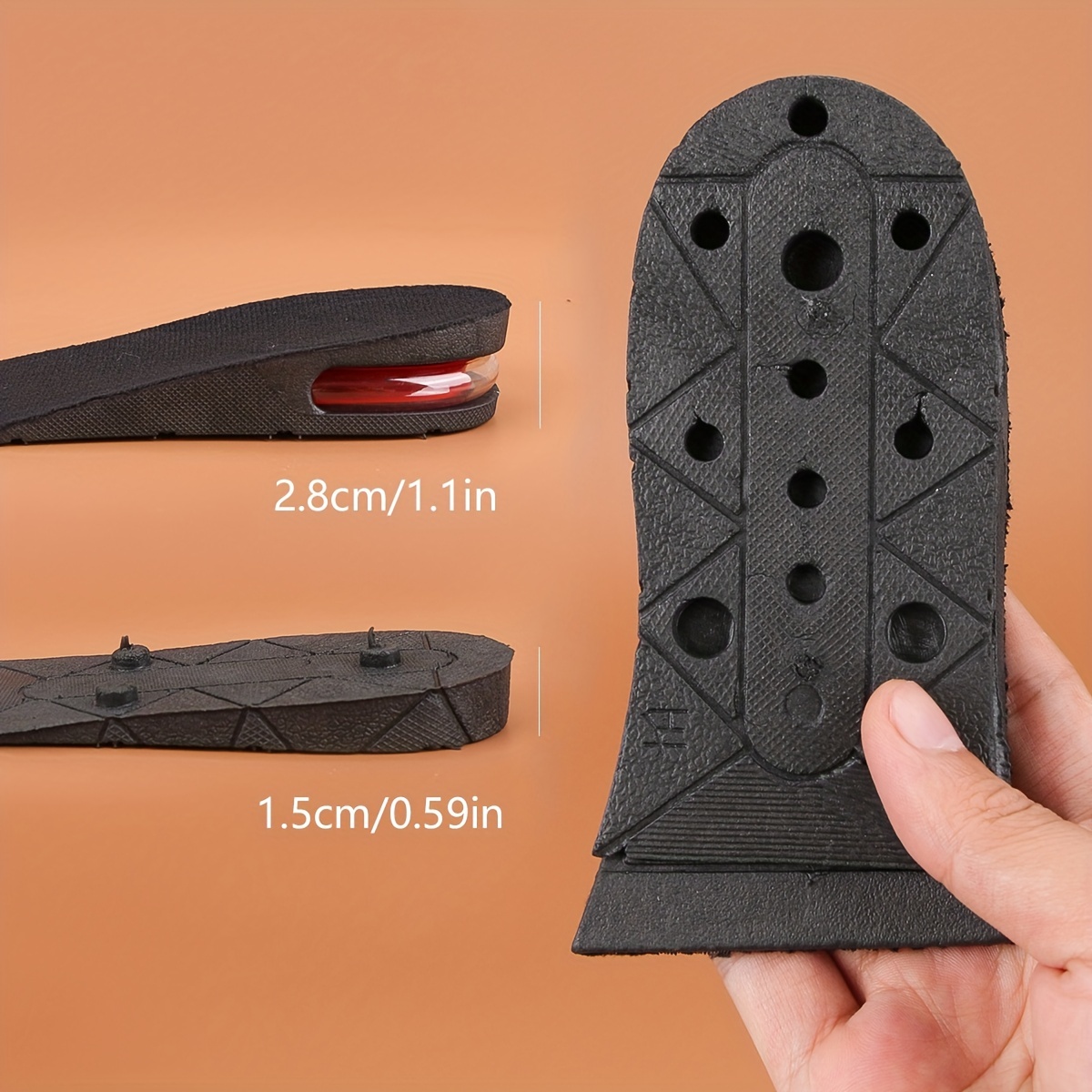 Height Increase Insoles 1/2 layer Shoe Lifts Elevator Shoes - Temu Canada