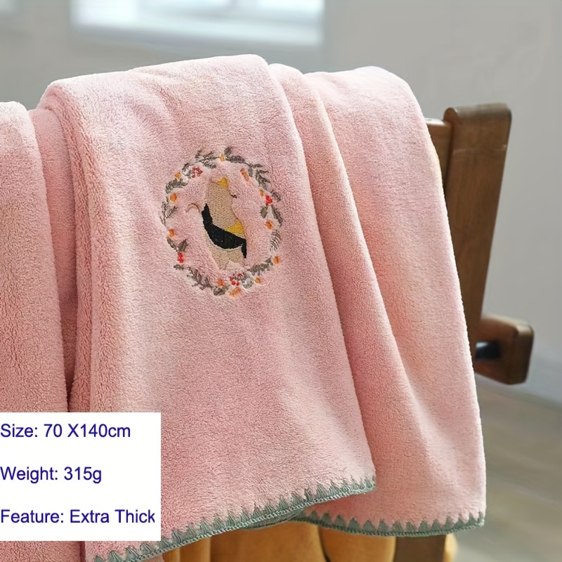 Coral Fleece Bath Towels, Highly Absorbent Towel Sets, Embroidered Large  Bath Towel, Multipurpose Use As Bath Fitness, Bathroom, Shower, Sports,  Yoga Towel, Bathroom Supplies - Temu Philippines