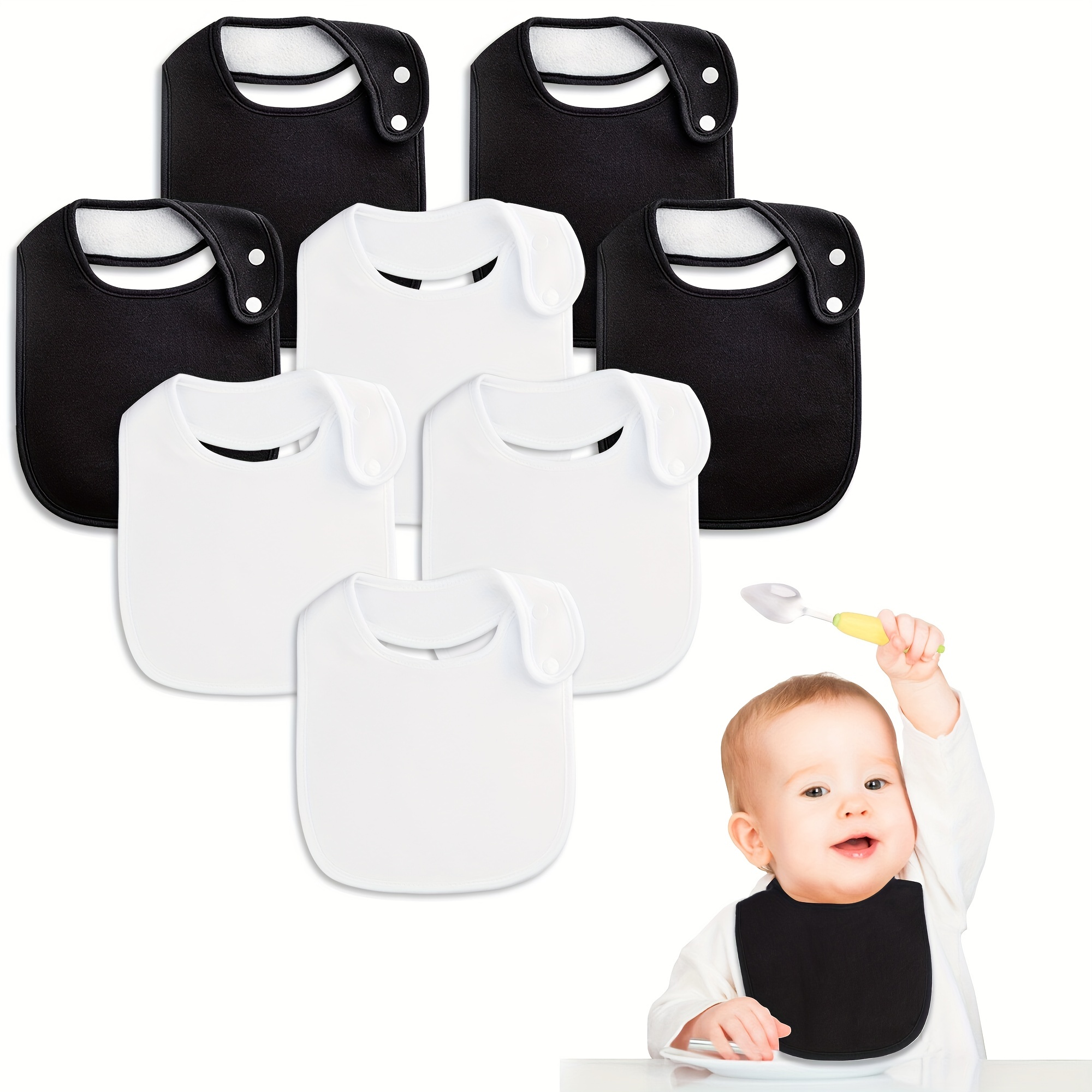 Paquete de 12 baberos tipo bandana de algodón orgánico para babeo y  dentición para niños y niñas