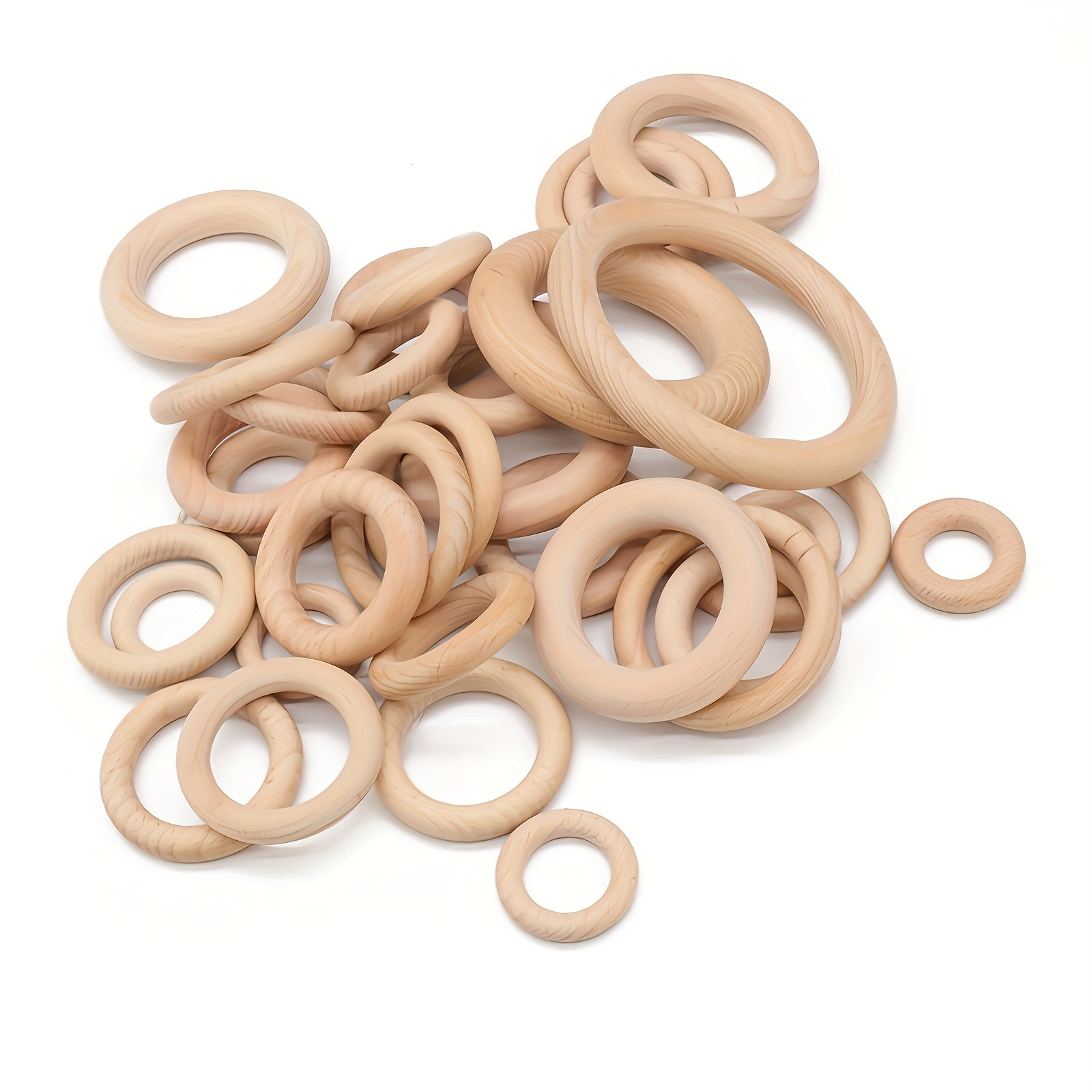 Unprocessed Wooden Rings With Holes For Diy Crafts, Blank Wooden Rings For  Pendants And Discs - Temu Australia