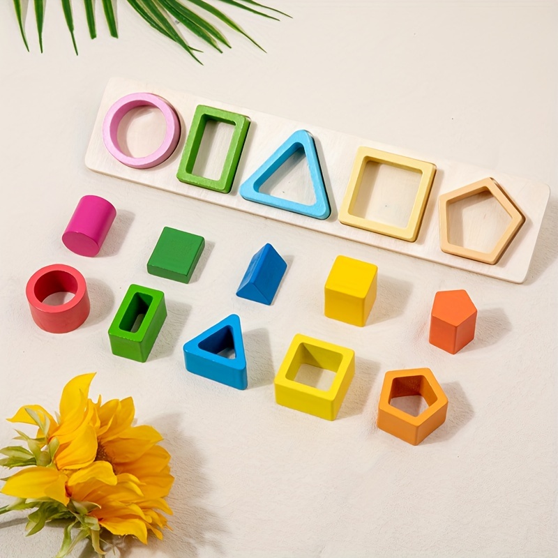 Montessori Jouets garçons Filles 1-3 Ans Enfants Jouets éducatifs colorés  Jeux de tri de Formes 12 pièces trieurs de Formes colorés