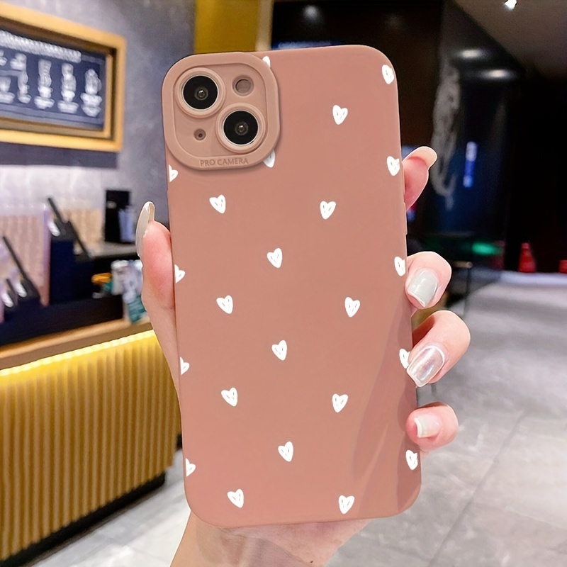 1pc Soft Silicone All-inclusive Heart-shaped Phone Case With Full Body  Protection, Compatible With Iphone