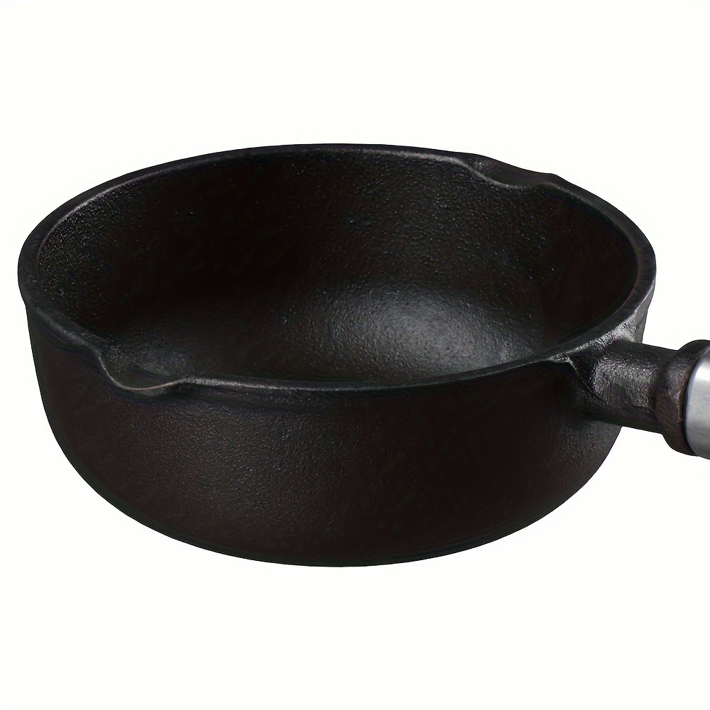 Pre-seasoned Cast Iron Pan, Fryer, Household Multifunctional Soup Pot, Pan,  Uncoated Pan, Omelette Pan, Iron Oil Pouring Pan, Breakfast Tool,  Kitchenware, Kitchen Items, Cookware - Temu