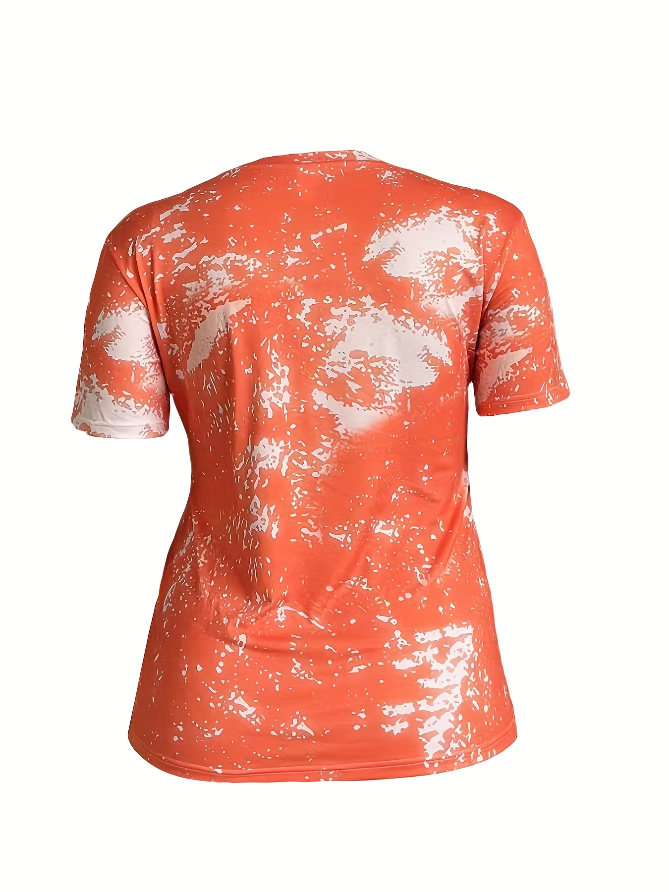 Plus Size Halloween Top Women's Plus Pumpkin Print Tie Dye - Temu Canada