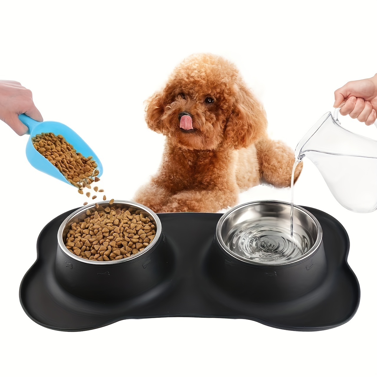 Silicone dog bowl clearance holder