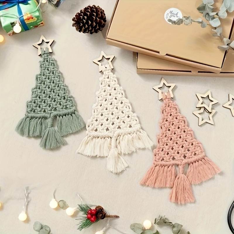 Christmas Tree Macrame Kit Diy Macrame Christmas Tree - Temu United Kingdom