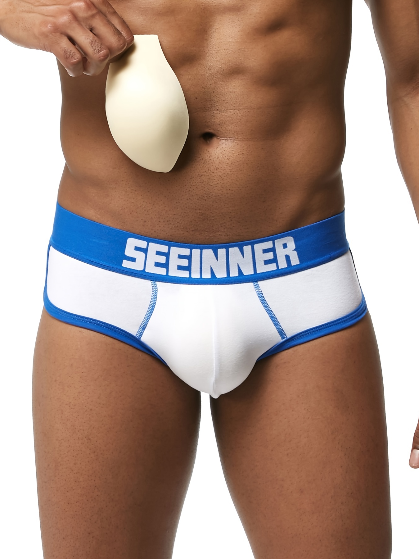 Men's Cotton Boxer Briefs Butt Lifter Padded Underwear - Temu