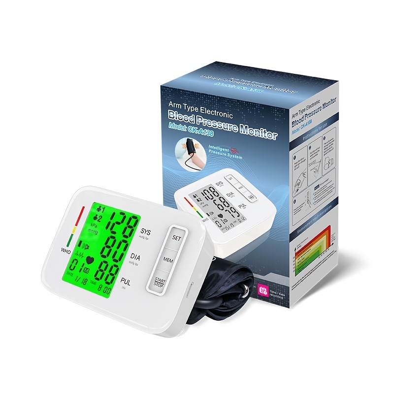 Home Automatic Arm Blood Pressure Monitor With Voice - Temu
