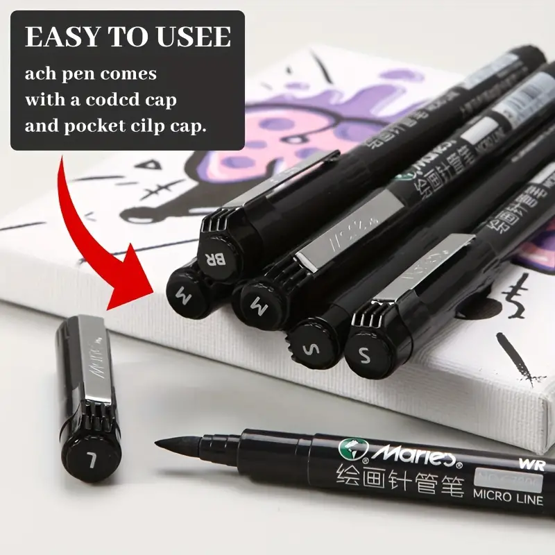 Marie's Micro Fineliner Pens Fine Liner Waterproof Ink Gel - Temu