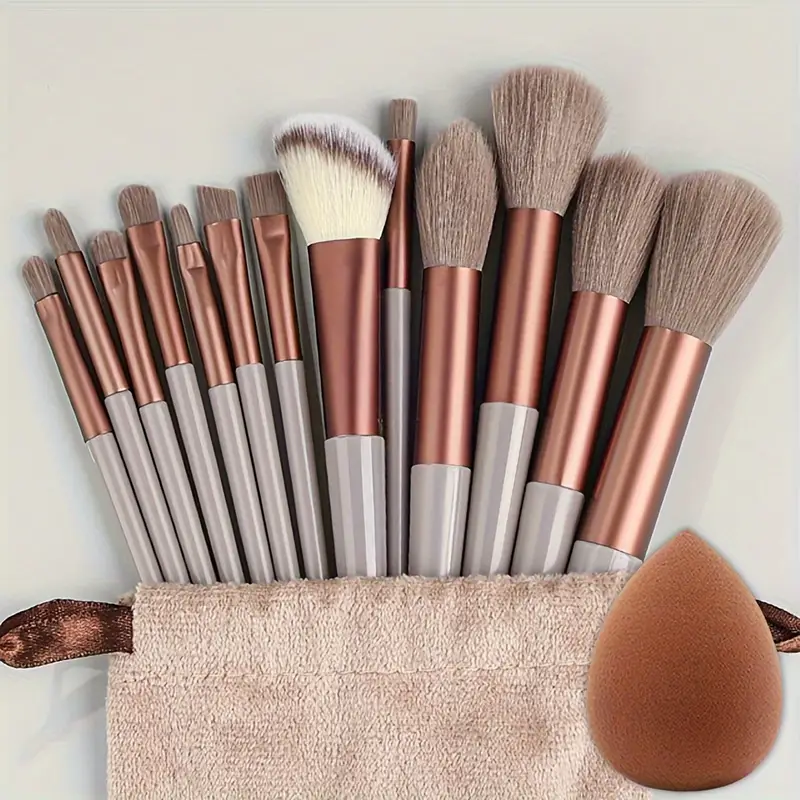 Makeup Brush Set Soft Fluffy Professional Cosmetic - Temu