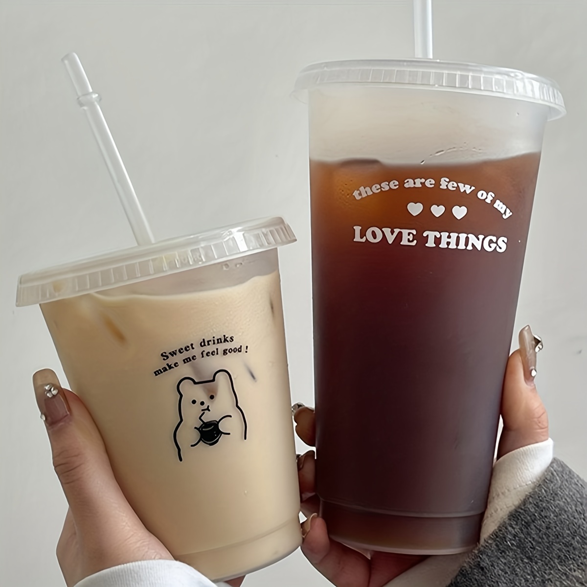 Glass Cup With Lid And Straw, Cartoon Puppy Water Cup, Cute Kawaii Iced Coffee  Cups, Drinking Glasses For Juice, Milk, Cocktail, And More, Summer Winter  Drinkware - Temu United Arab Emirates
