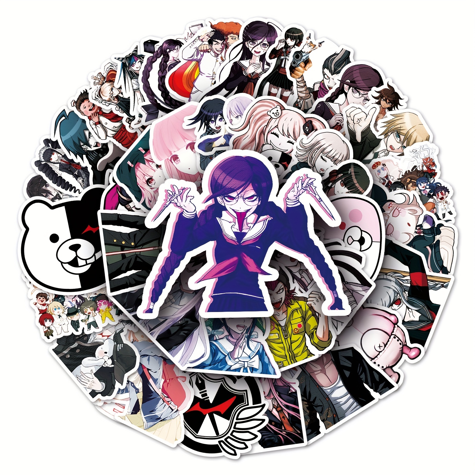 50pcs/set mixed anime characters stickers waterproof