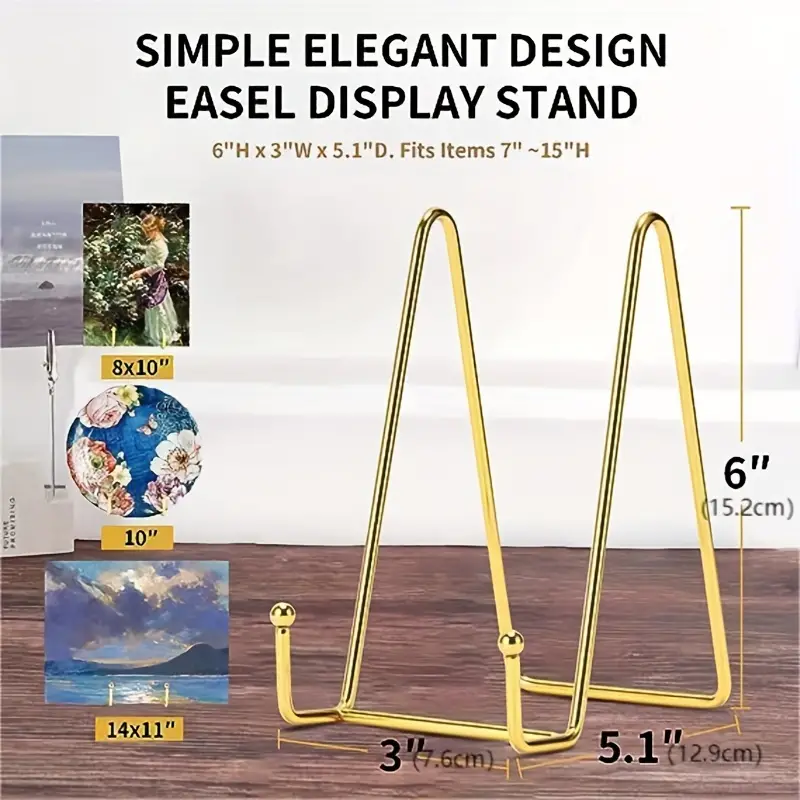  Wooden Display Easel,Plate Bowl Picture Frame Stand