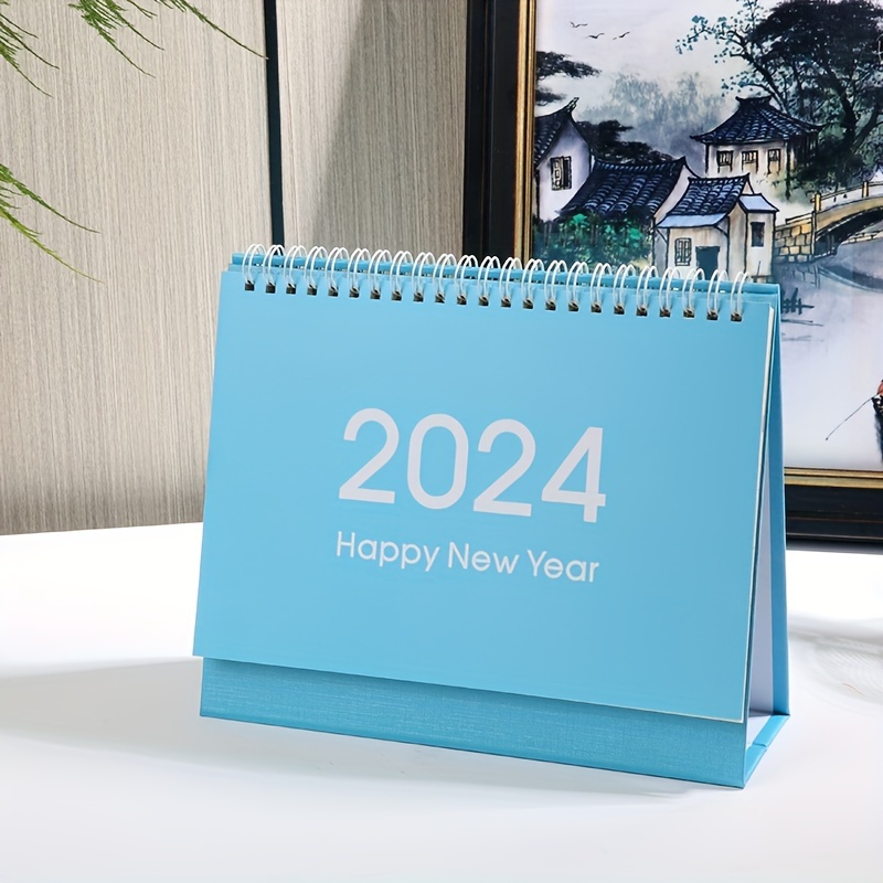 Calendrier multifonctionnel mensuel de l'année 2024 pour étudiant, calendrier  anglais, calendrier créatif, décoration de bureau - AliExpress