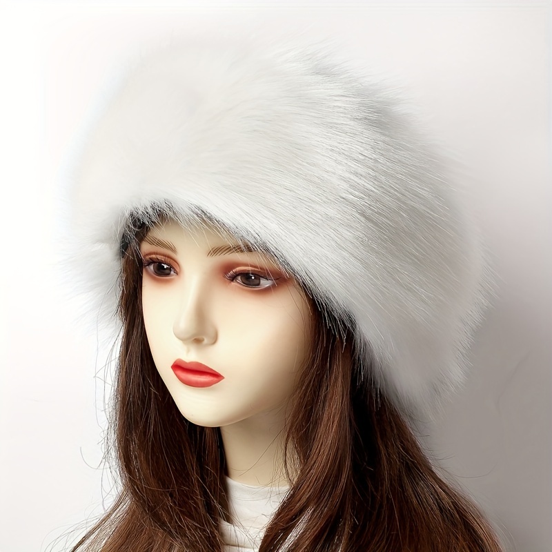 Hair White Fur Headband Furry Head Rabbit Fur ZLYC Women Headband