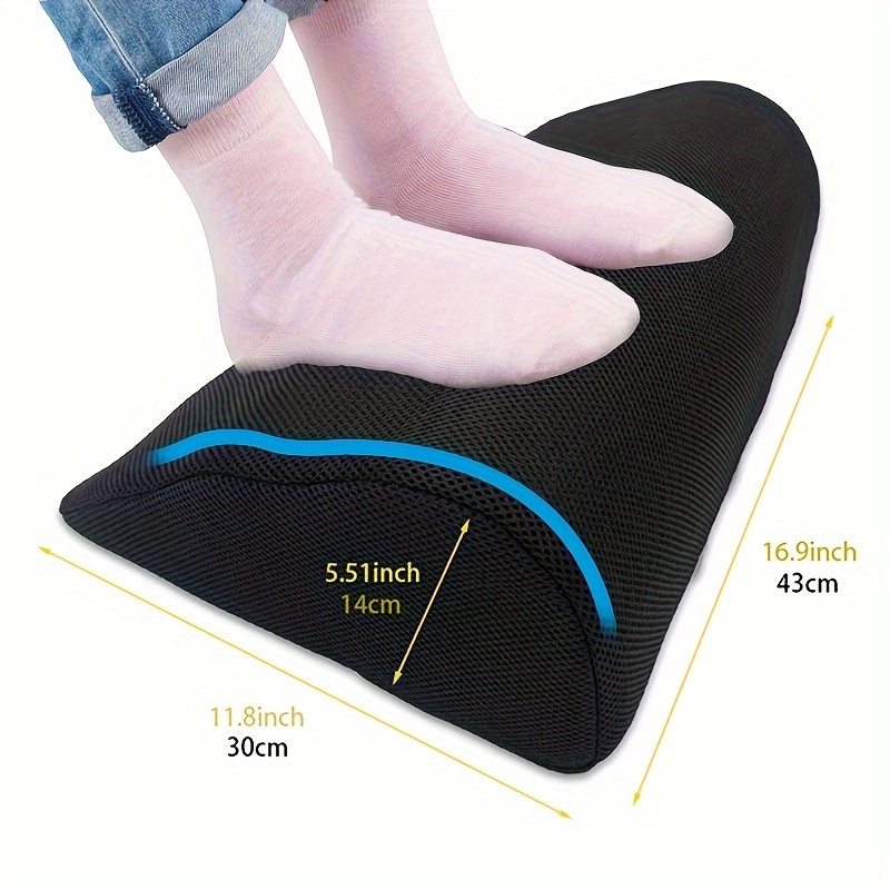 Lamtetur Footrest For Under Desk At Work With 1 Optional Covers For  Replacing– Adjustable Memory Foam