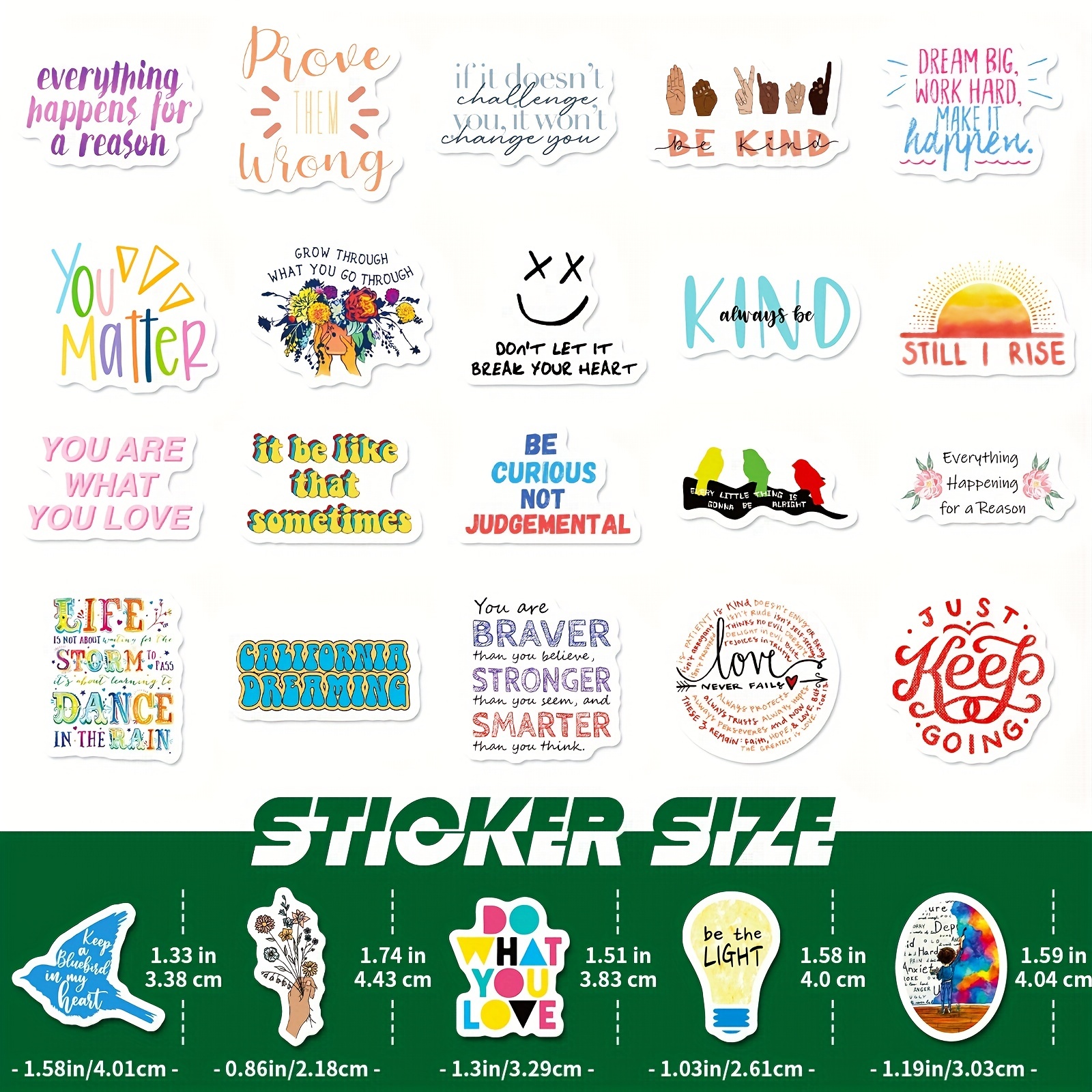 Inspirational Affirmation Stickers Encouraging Words - Temu