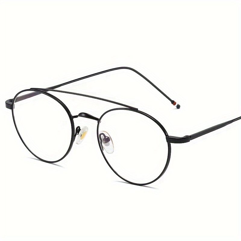 Round Glasses Retro Vintage Classic Round Metal Clear Lens Glasses