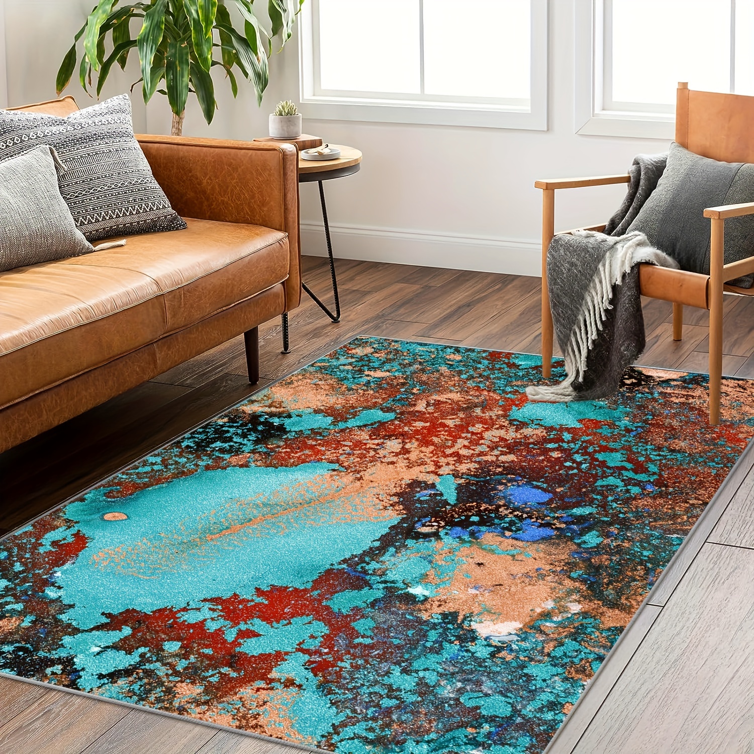 Retro Abstract Runner Rugs Non slip Washable Soft Bathroom - Temu