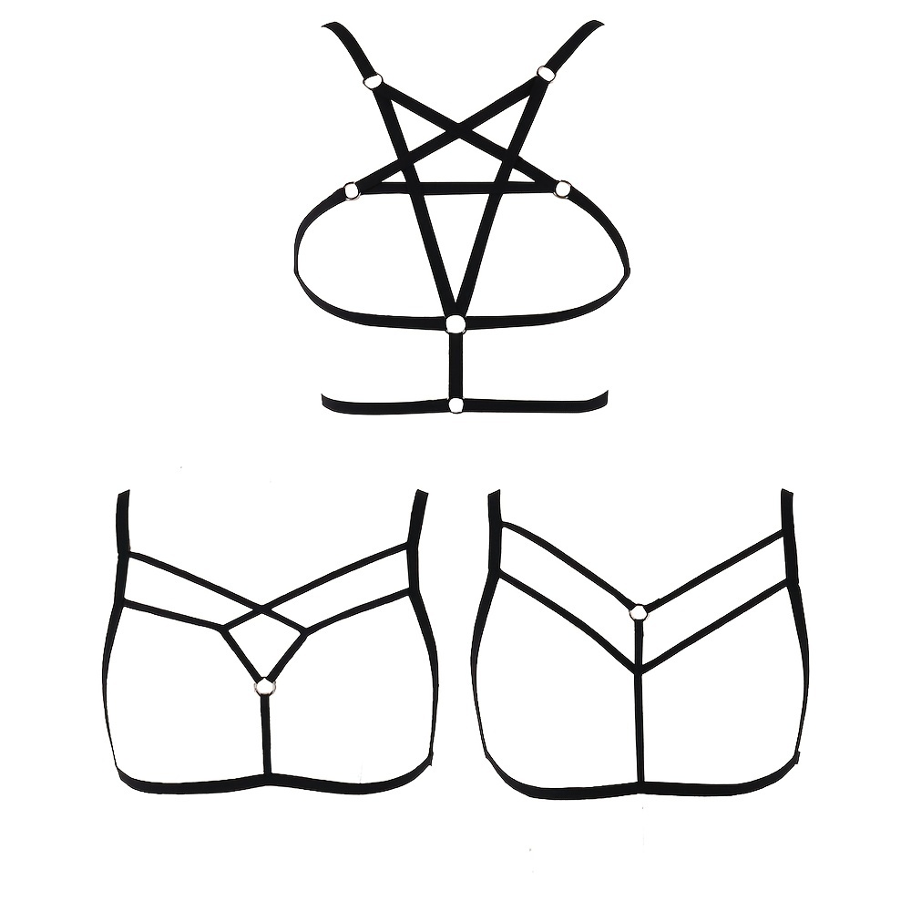 Hot Cage Bra Harness Punk Goth Sexy Elastic Bondage Belts - Temu Canada