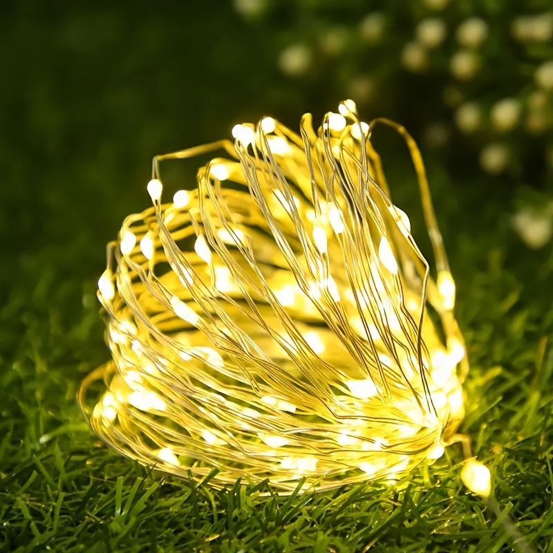Sanniu Tira de luces LED de alambre de cobre alimentada por baterías, para  recámara, Navidad, fiestas, bodas, centros de mesa, decoración (5 m, luz  blanca cálida) : : Hogar y Cocina