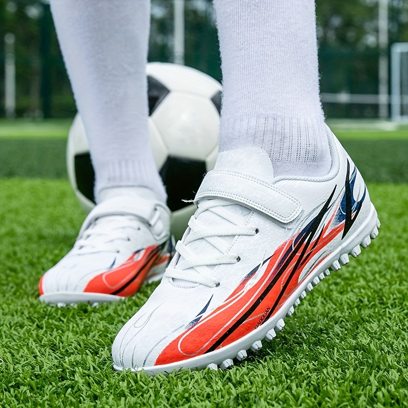 Unisex Turf Football Boots Flame Pattern Anti Skid TF