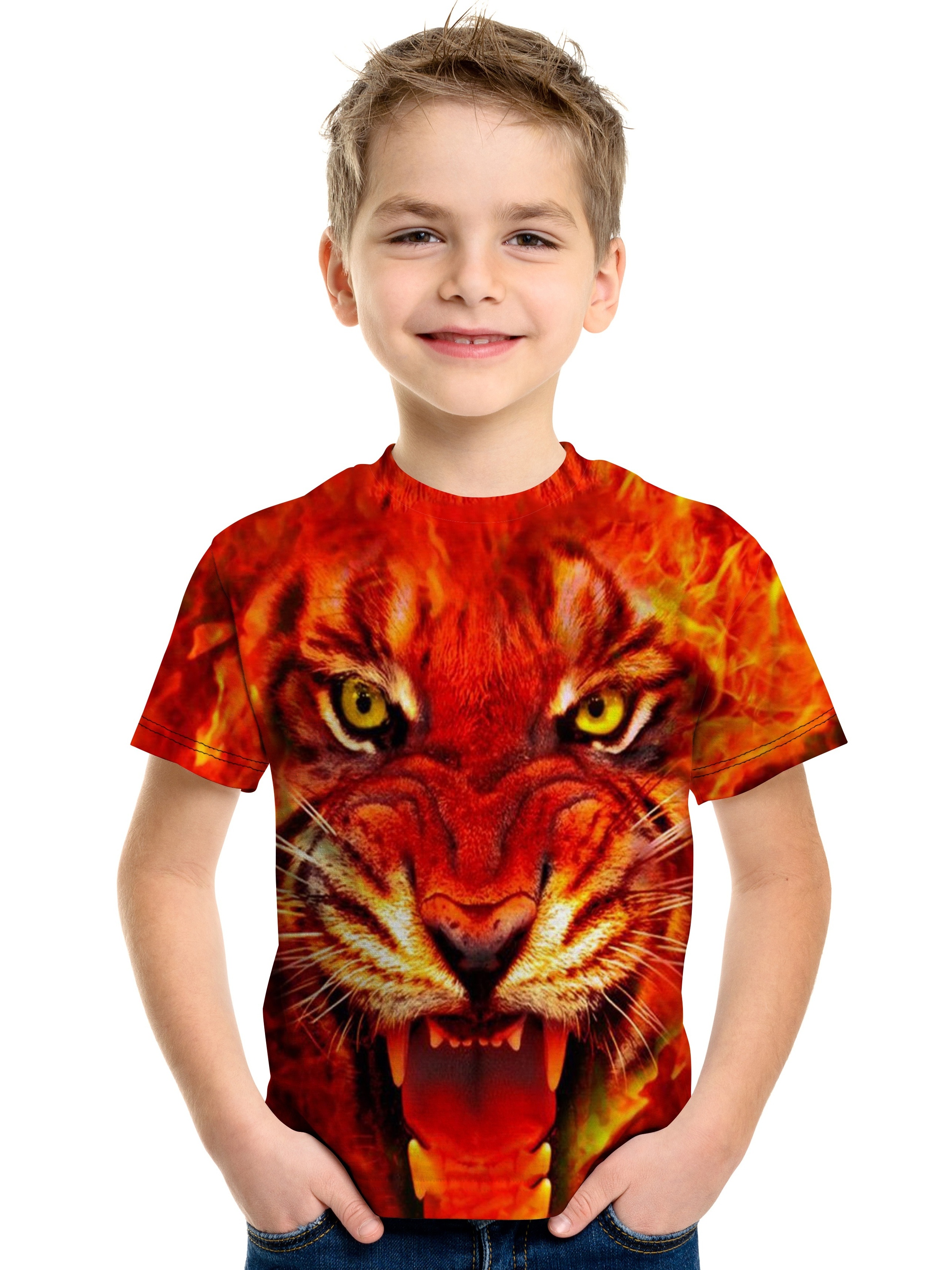 Tiger Flame Shirt Orange
