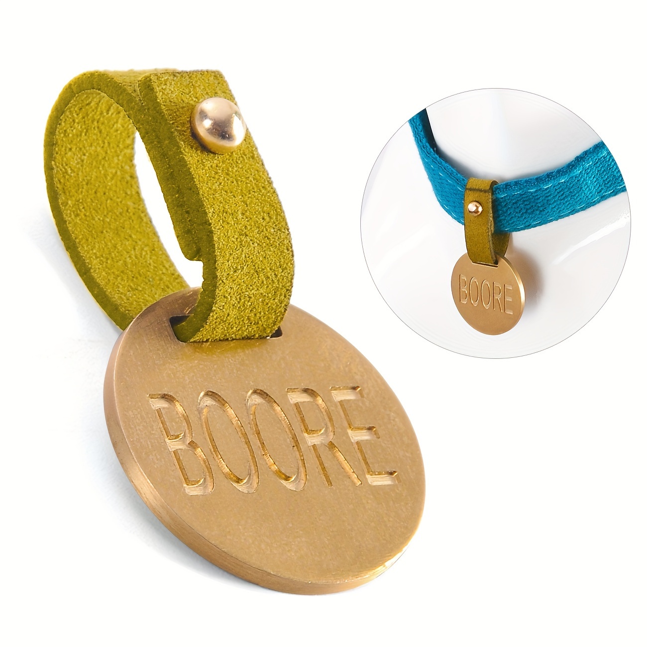 Customized Dog Tag Pet Collar Accessories Dog Round Brass Temu