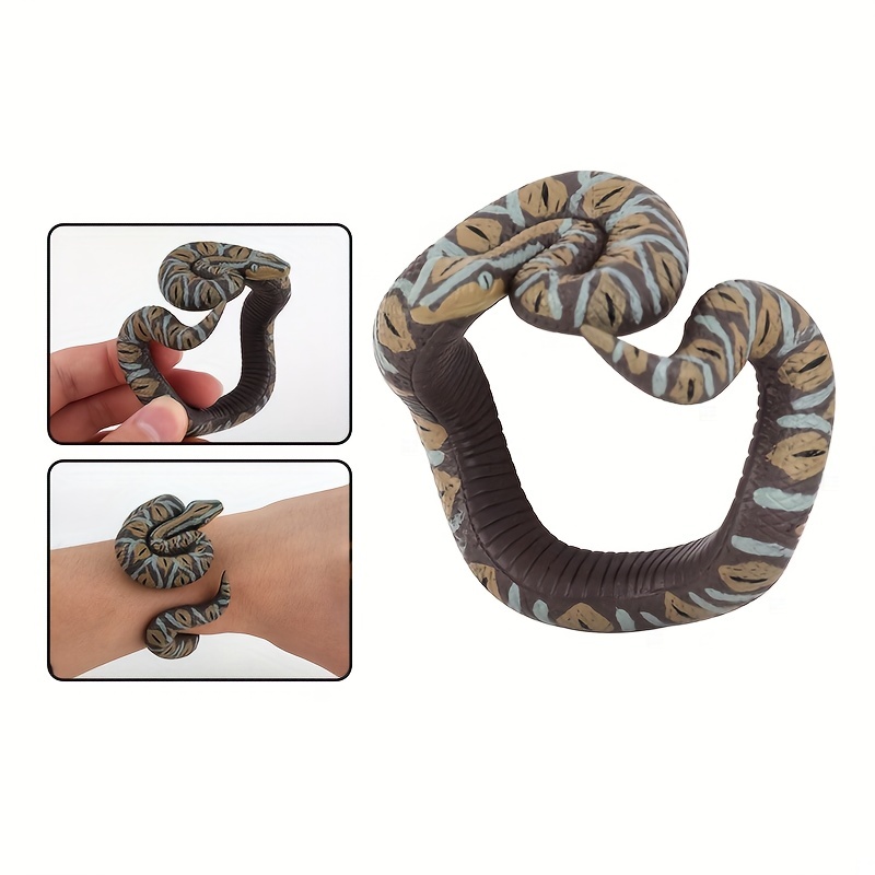 Juguete Serpiente Simulada Pulsera En Forma Serpiente Pitón - Temu